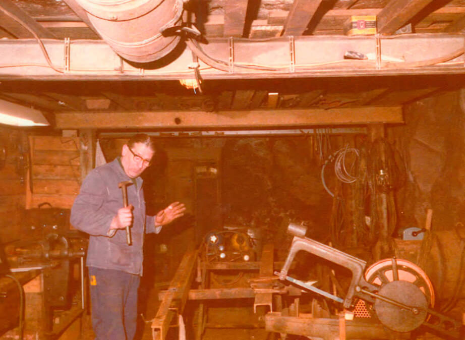 Archivbild der Werkstatt in der Grube Käfersteige auf der 120 Meter Sohle hinter dem Blindschacht 2.
